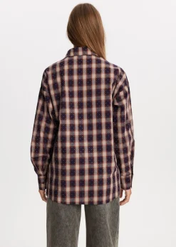 Geruite strassblouse