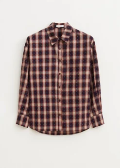 Geruite strassblouse