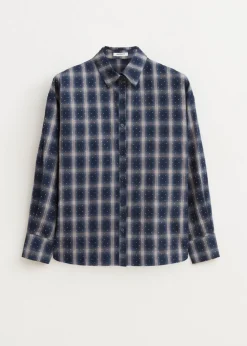 Geruite strassblouse