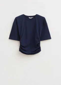 Getailleerd t-shirt met plooien