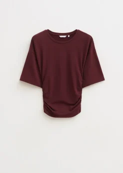 Getailleerd t-shirt met plooien