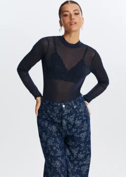 Glitter mesh body