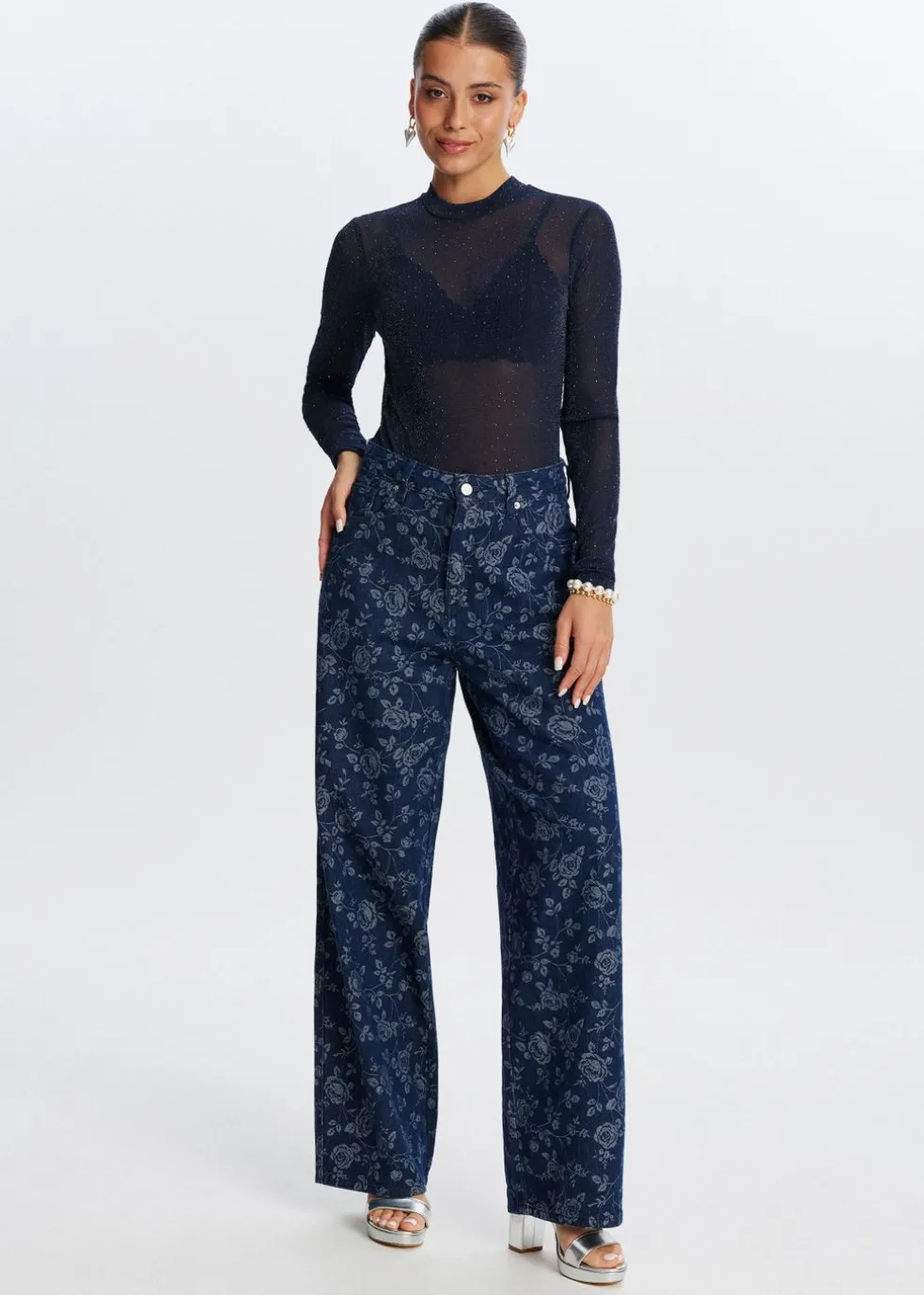 Glitter mesh body