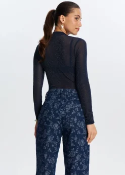Glitter mesh body