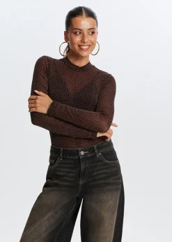 Glitter mesh body