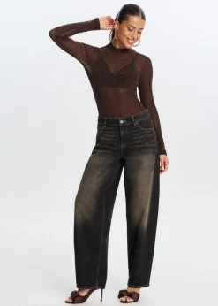 Glitter mesh body