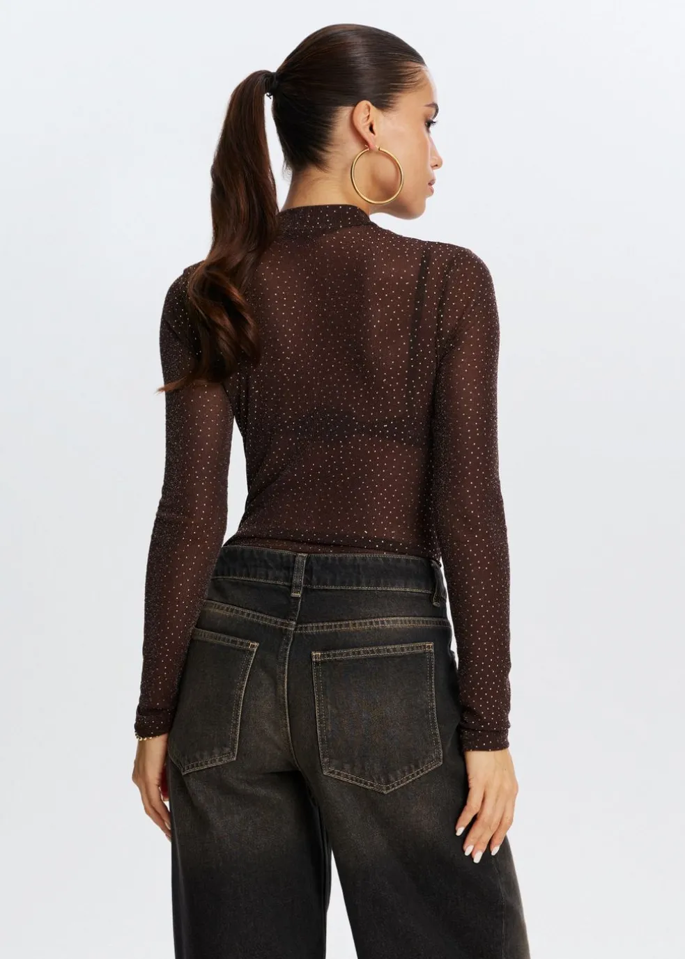 Glitter mesh body