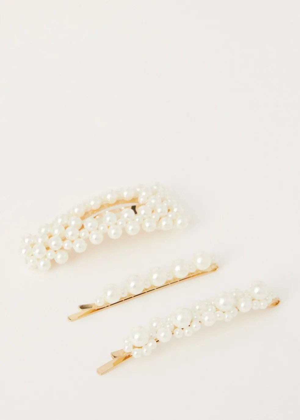 Haarclip set met parels
