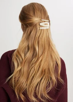Haarclip set met parels