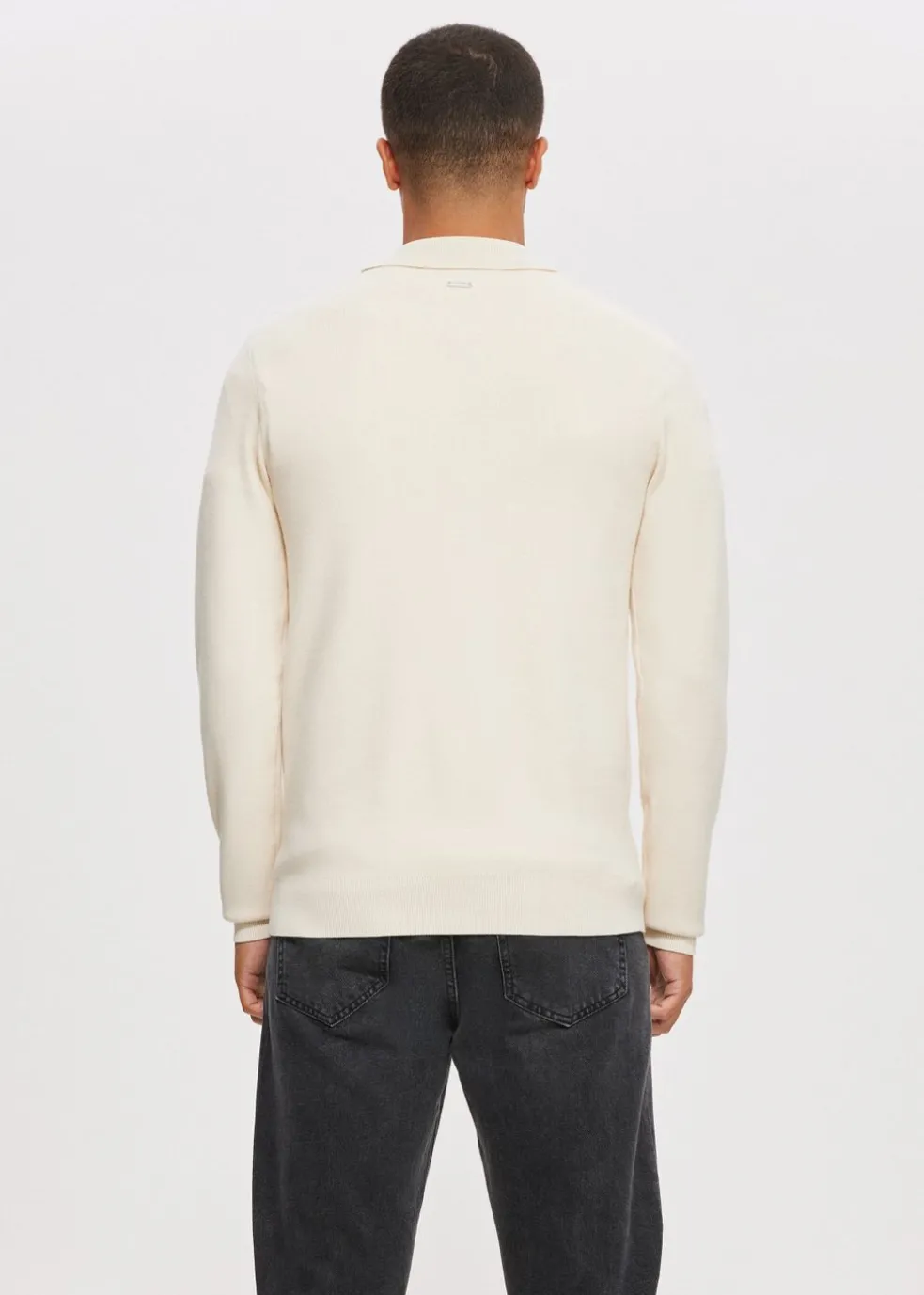 Half zip gebreide polo