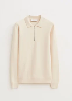 Half zip gebreide polo