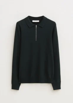 Half zip gebreide polo