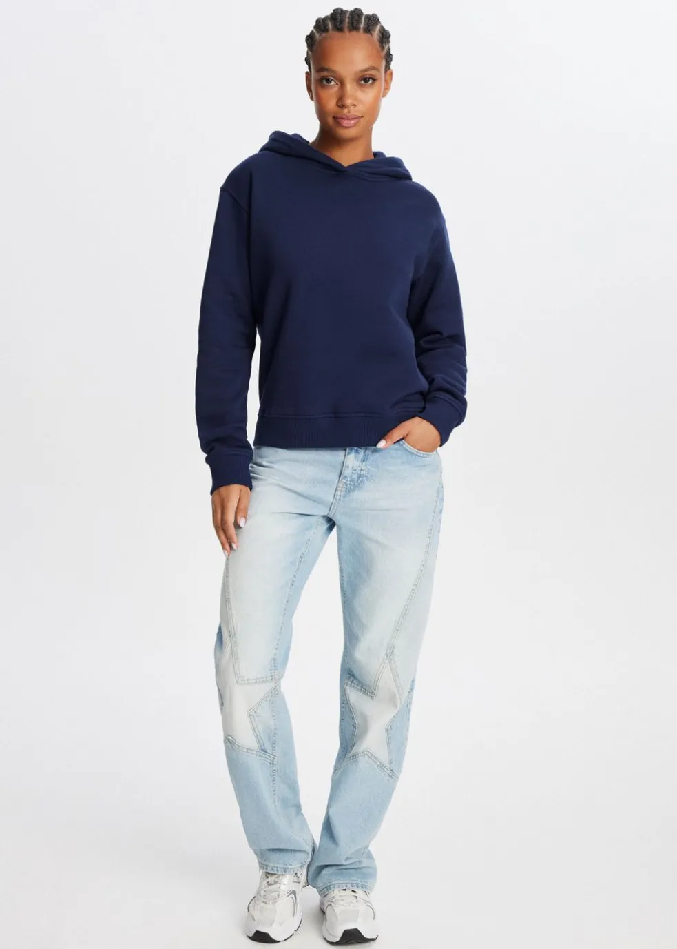 Hoodie met kanten detail