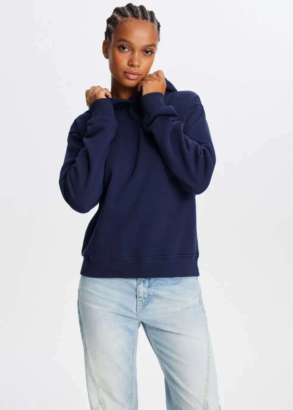 Hoodie met kanten detail