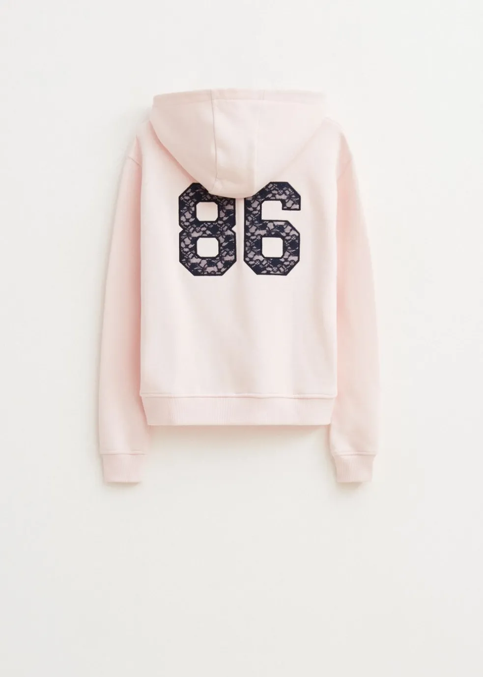 Hoodie met kanten detail