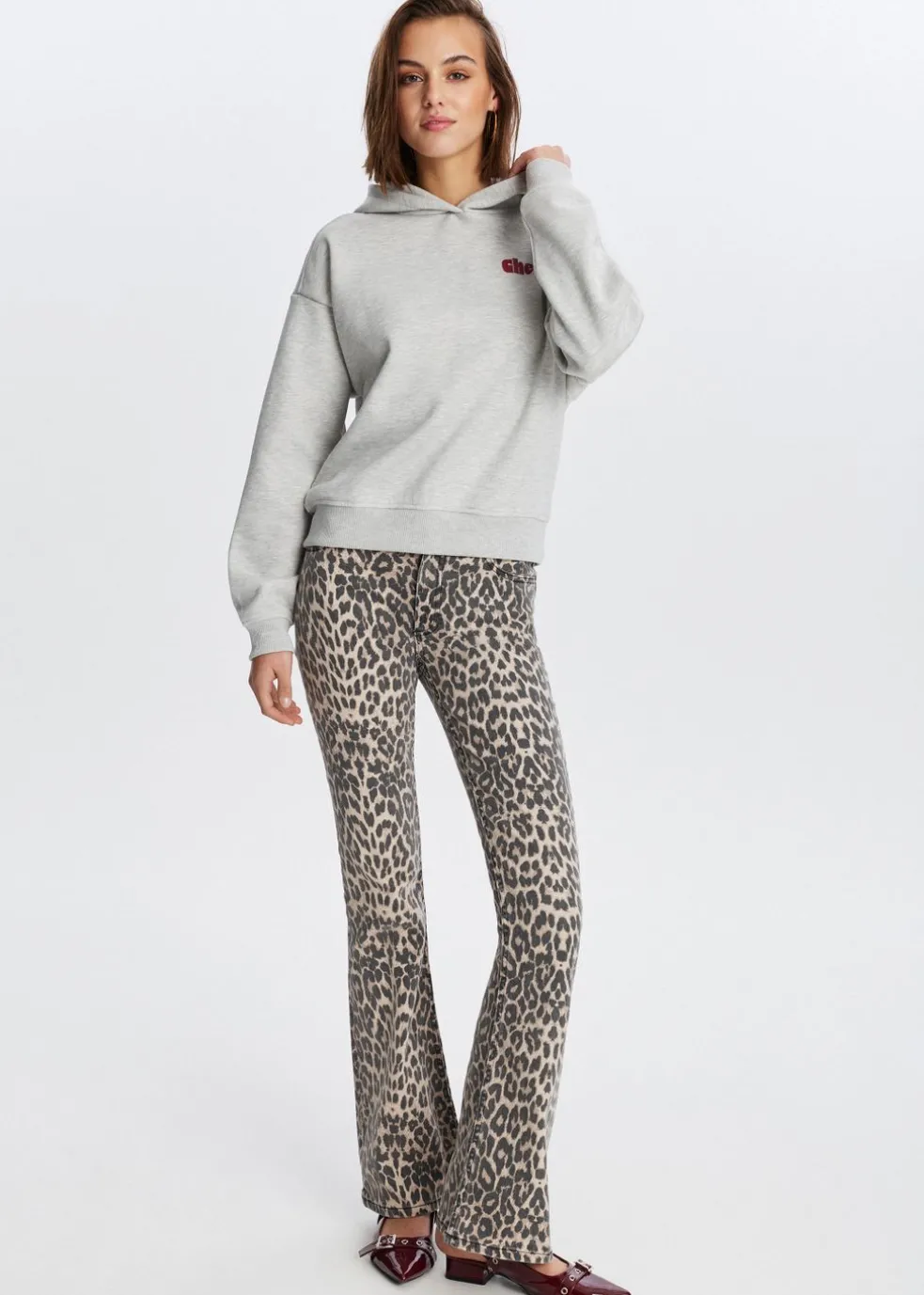 Hoodie met kersenprint