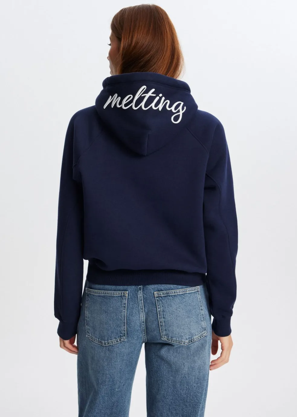 Hoodie met Melting borduursel