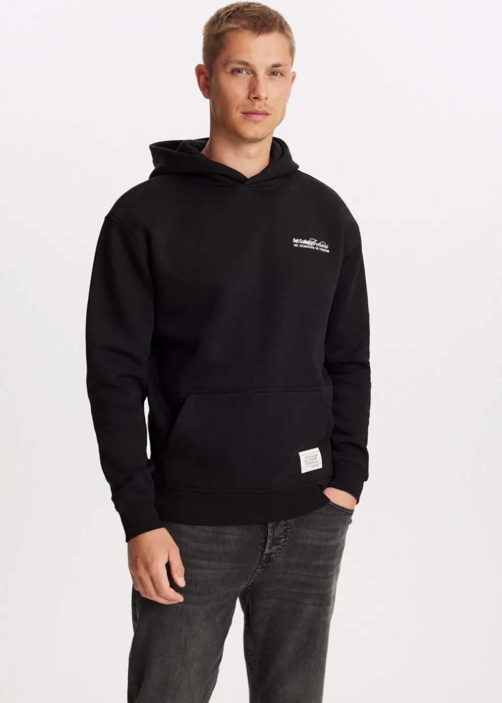 Hoodie met print bloemen