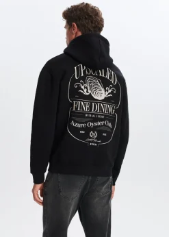 Hoodie met print oester