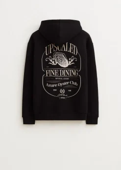 Hoodie met print oester