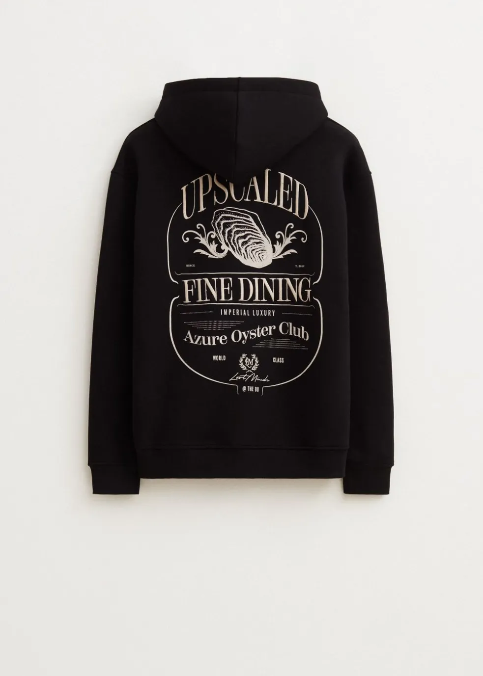 Hoodie met print oester