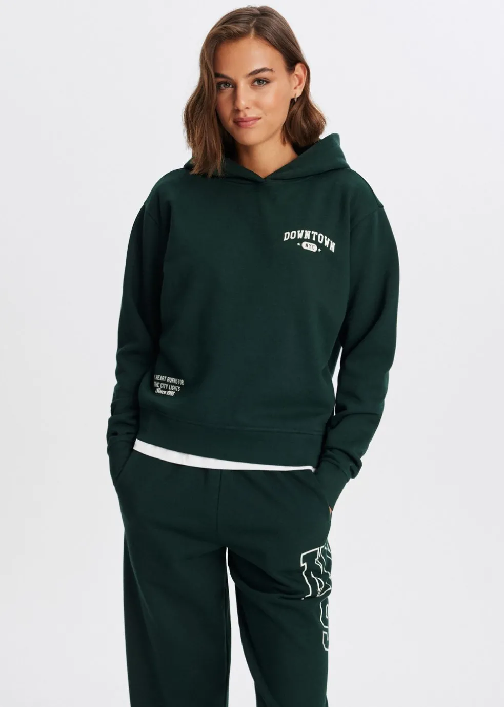 Hoodie met varsity print