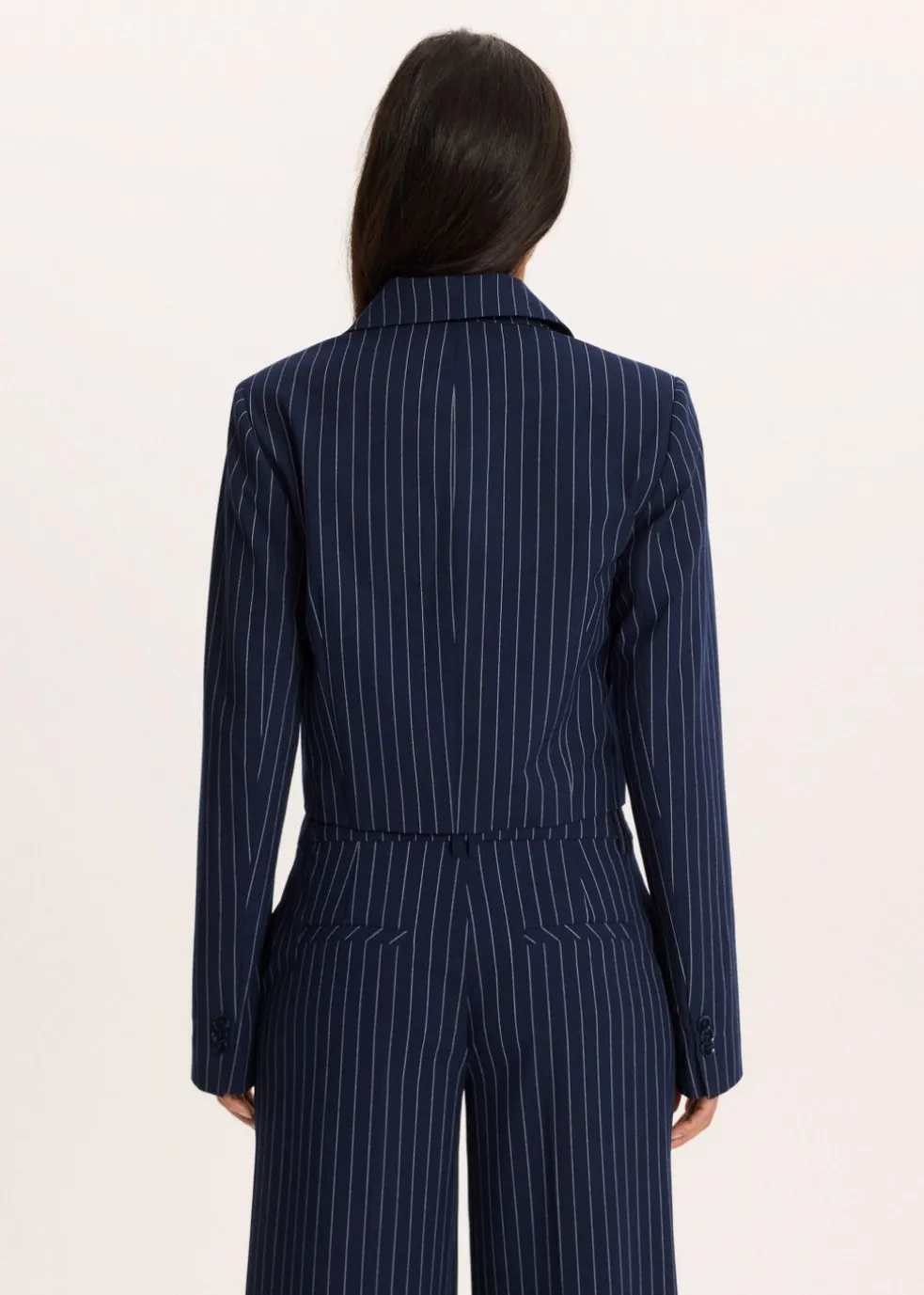 Korte blazer met strepen