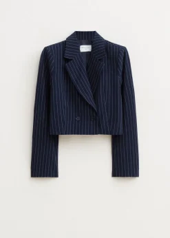Korte blazer met strepen