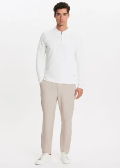 Lange mouwen polo met rits