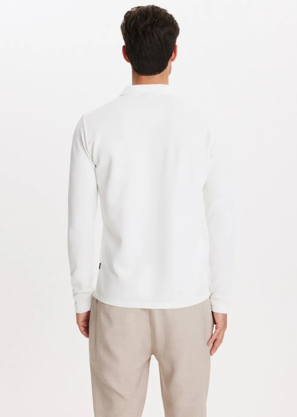 Lange mouwen polo met rits