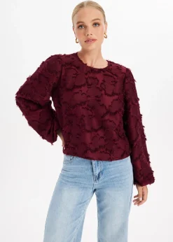 Lange mouwen top met balloon fit