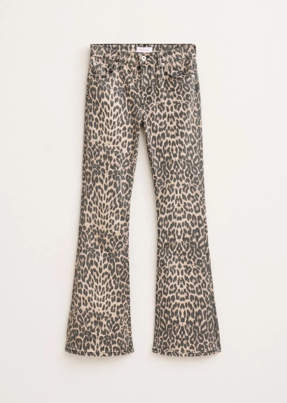 Leopard flared jeans