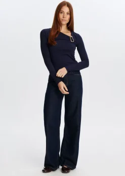 Longsleeve met gespdetail