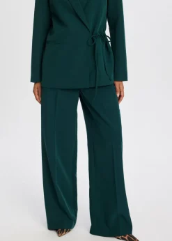 Loose fit broek met plooien