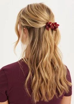 Mini bloemen haarclip set