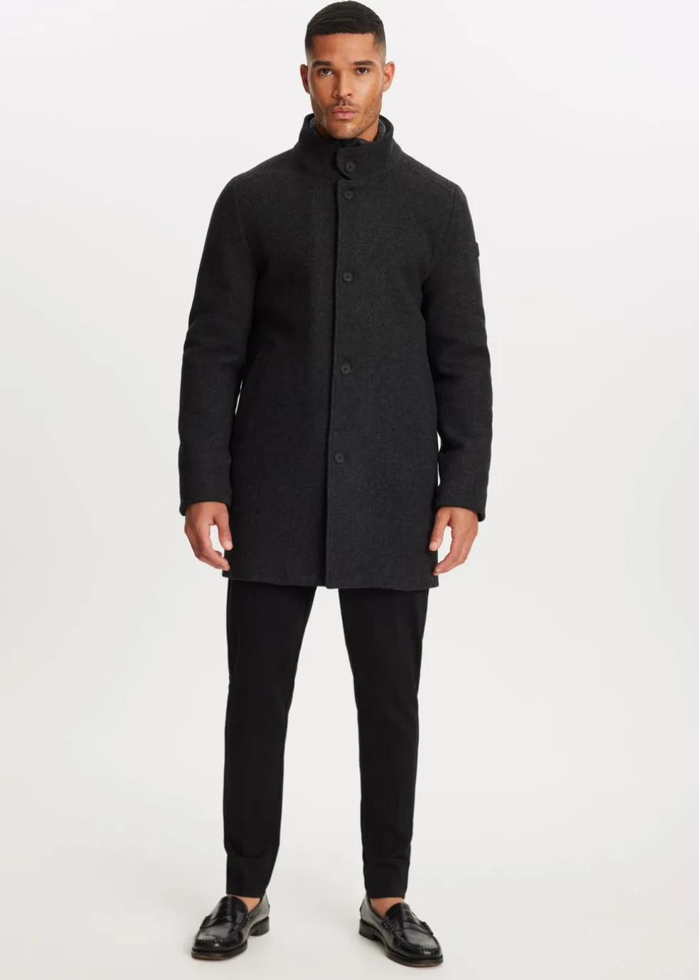 Overcoat met logo