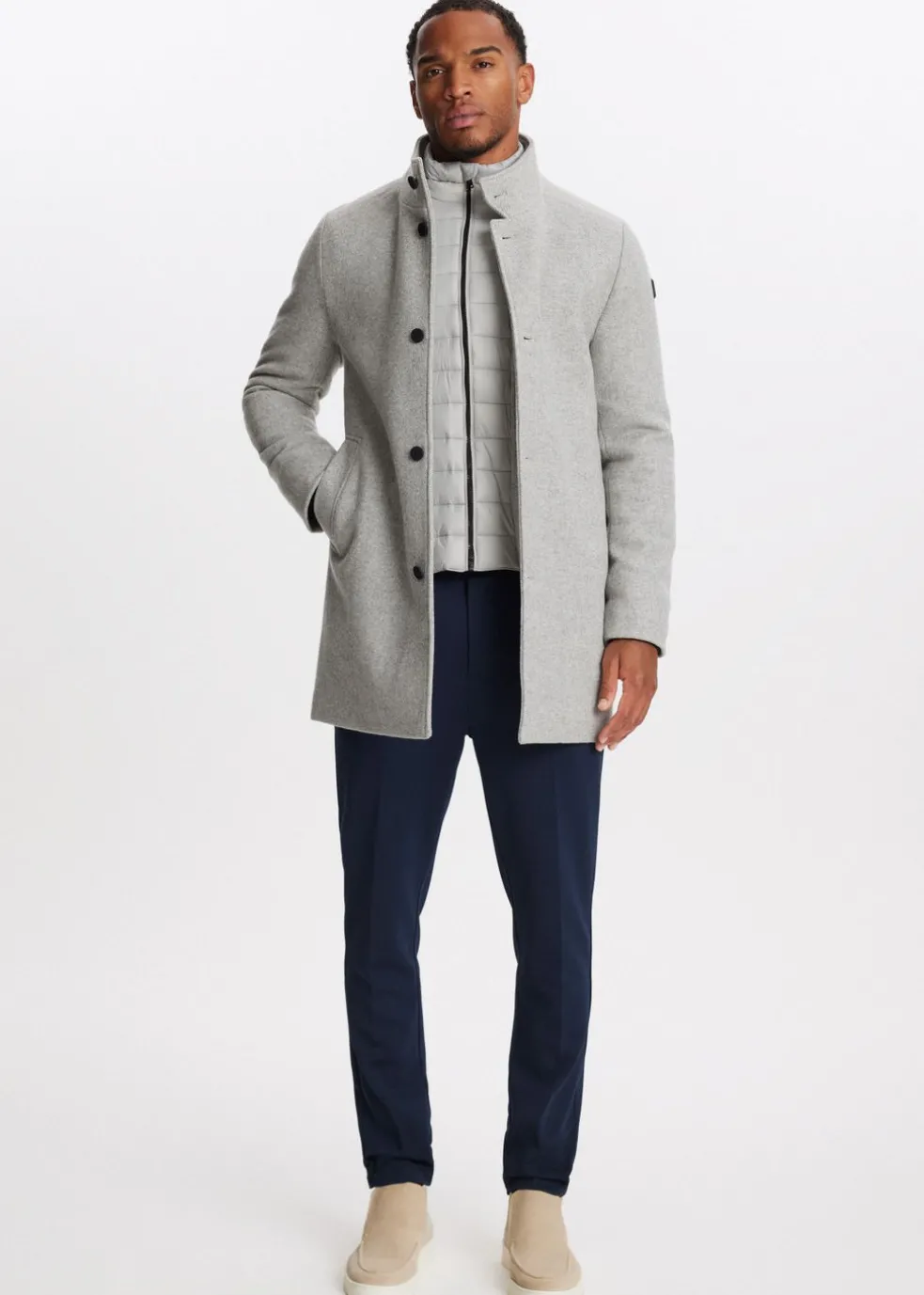 Overcoat met logo