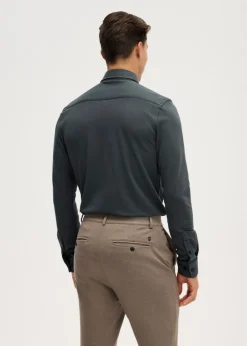 Overhemd piqué stretch