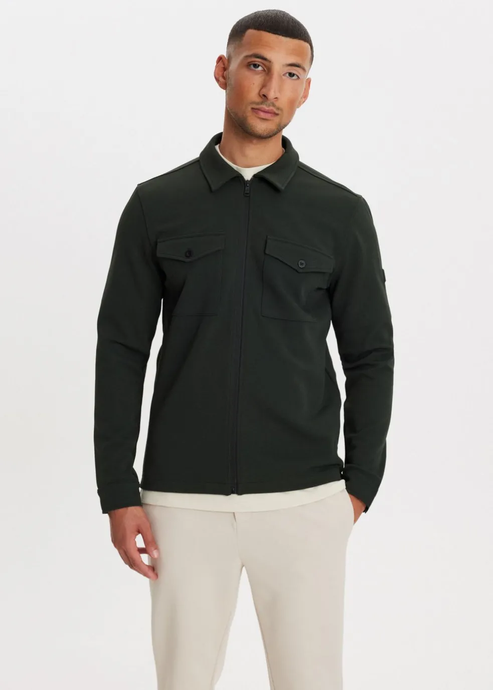 Overshirt met ritssluiting