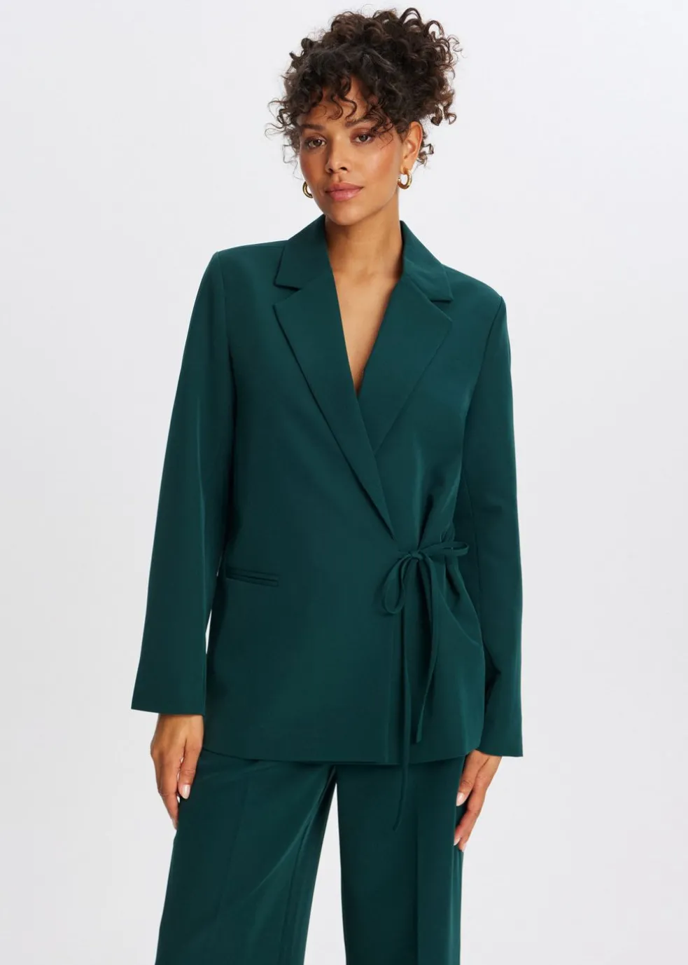 Oversized blazer met strik