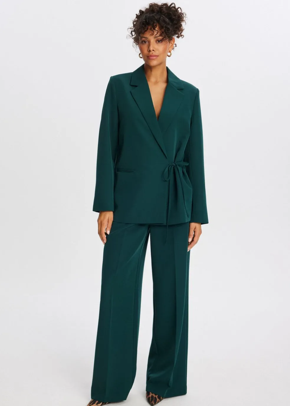 Oversized blazer met strik
