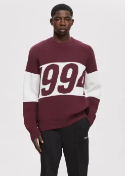Oversized colorblok trui