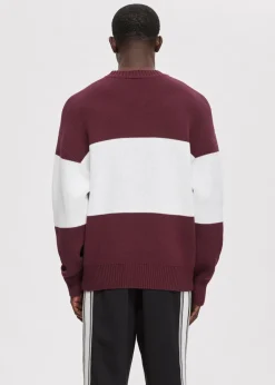 Oversized colorblok trui