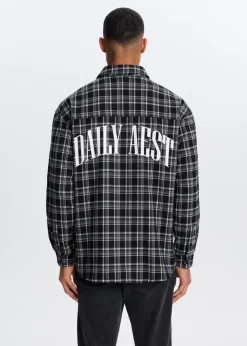 Oversized geruit overshirt