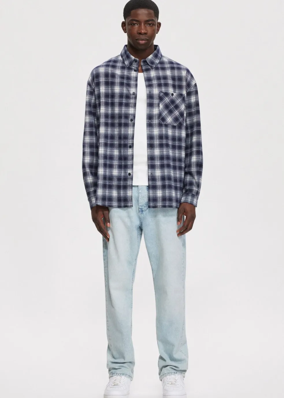 Oversized overshirt met merk