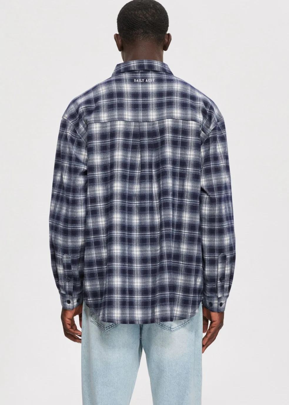 Oversized overshirt met merk