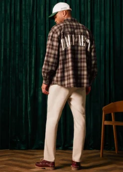 Oversized overshirt met merk