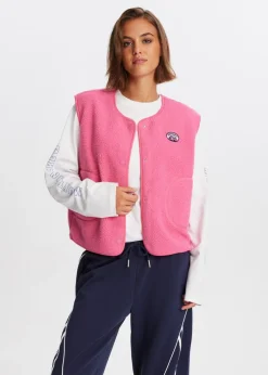 Oversized teddy gilet