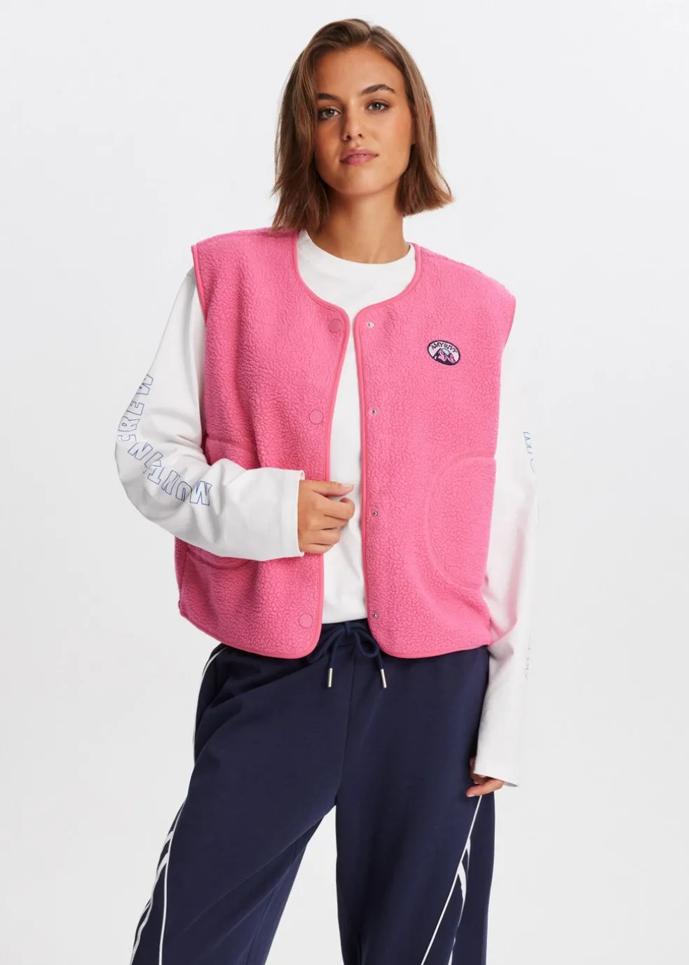 Oversized teddy gilet