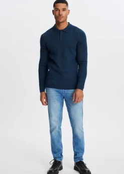 Polo met honinggraatdetail